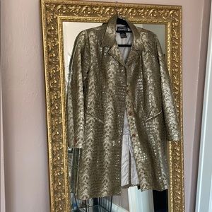 Selene Croc Print Trench